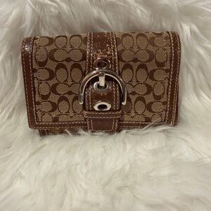 Cute Buckle Front Coach Wallet
